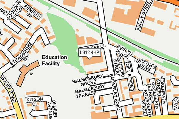 LS12 4HP map - OS OpenMap – Local (Ordnance Survey)
