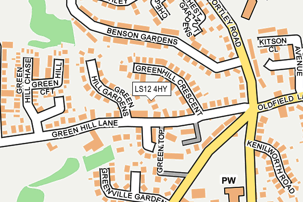 LS12 4HY map - OS OpenMap – Local (Ordnance Survey)