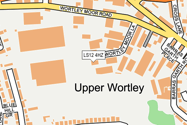 LS12 4HZ map - OS OpenMap – Local (Ordnance Survey)