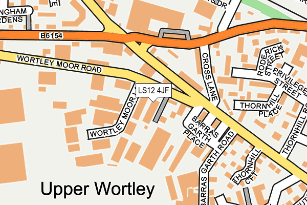 LS12 4JF map - OS OpenMap – Local (Ordnance Survey)