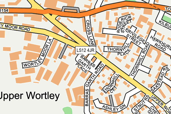 LS12 4JR map - OS OpenMap – Local (Ordnance Survey)