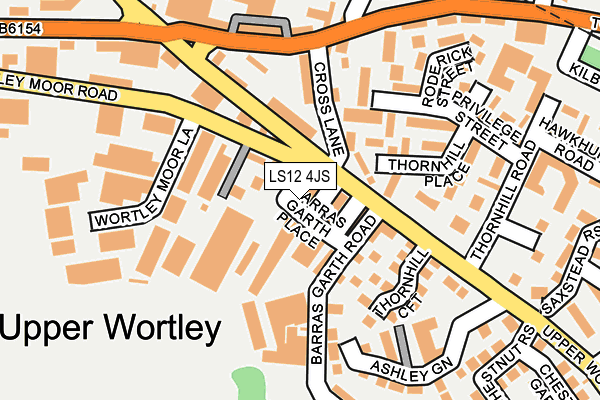 LS12 4JS map - OS OpenMap – Local (Ordnance Survey)