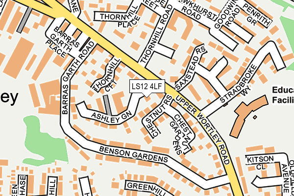 LS12 4LF map - OS OpenMap – Local (Ordnance Survey)