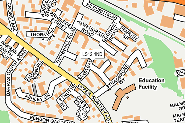 LS12 4ND map - OS OpenMap – Local (Ordnance Survey)