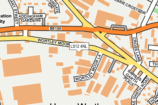 LS12 4NL map - OS OpenMap – Local (Ordnance Survey)