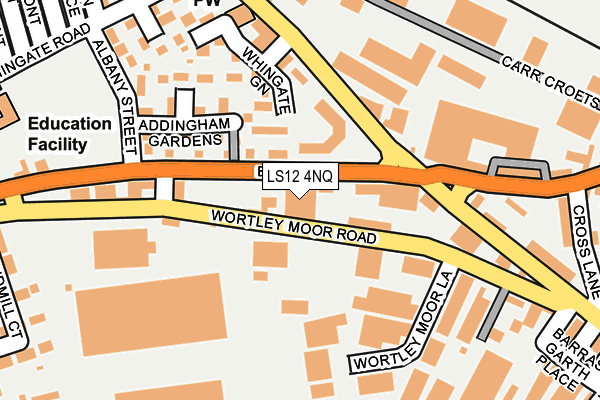LS12 4NQ map - OS OpenMap – Local (Ordnance Survey)