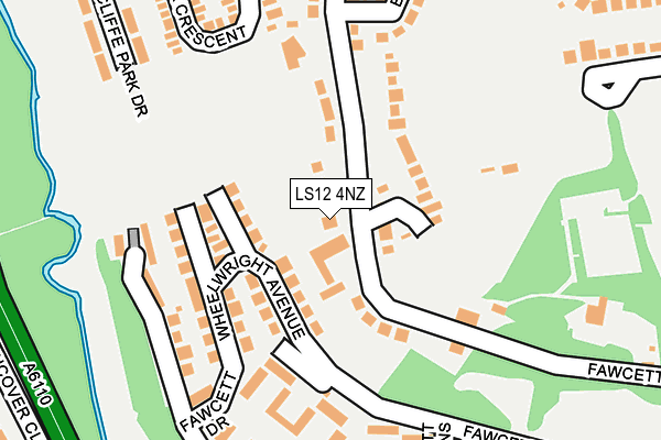 LS12 4NZ map - OS OpenMap – Local (Ordnance Survey)