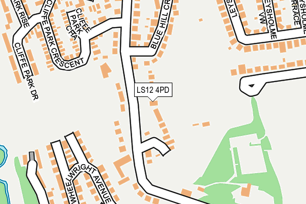LS12 4PD map - OS OpenMap – Local (Ordnance Survey)