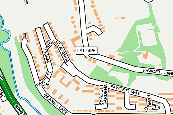 LS12 4PE map - OS OpenMap – Local (Ordnance Survey)