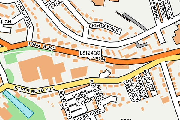LS12 4QG map - OS OpenMap – Local (Ordnance Survey)