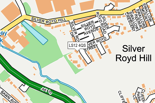 LS12 4QS map - OS OpenMap – Local (Ordnance Survey)