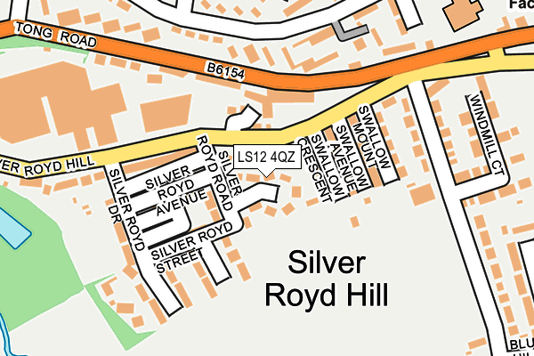 LS12 4QZ map - OS OpenMap – Local (Ordnance Survey)