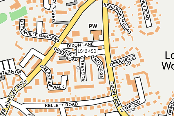 LS12 4SD map - OS OpenMap – Local (Ordnance Survey)
