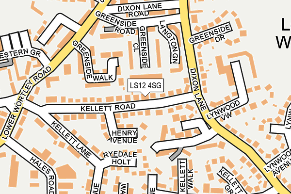 LS12 4SG map - OS OpenMap – Local (Ordnance Survey)