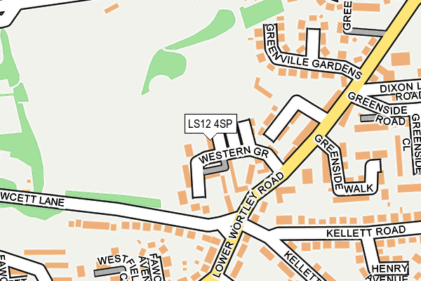 LS12 4SP map - OS OpenMap – Local (Ordnance Survey)