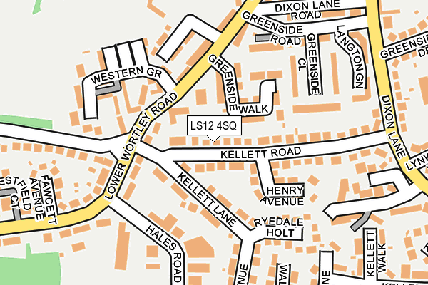 LS12 4SQ map - OS OpenMap – Local (Ordnance Survey)