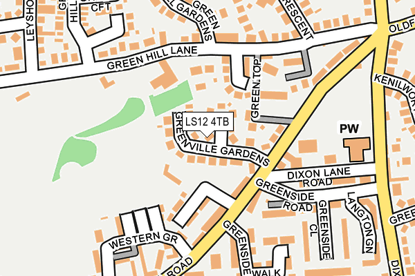 LS12 4TB map - OS OpenMap – Local (Ordnance Survey)