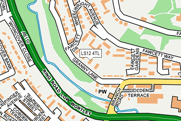 LS12 4TL map - OS OpenMap – Local (Ordnance Survey)