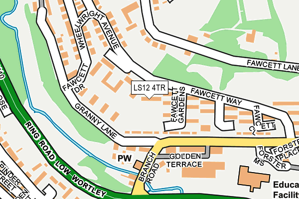 LS12 4TR map - OS OpenMap – Local (Ordnance Survey)