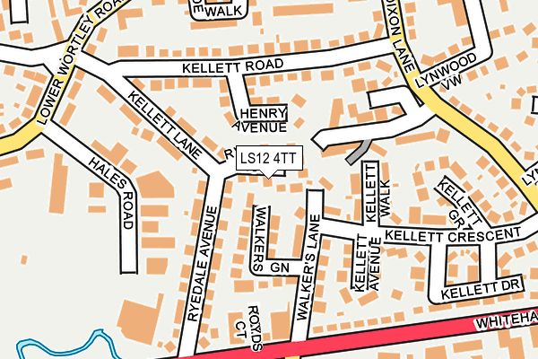 LS12 4TT map - OS OpenMap – Local (Ordnance Survey)