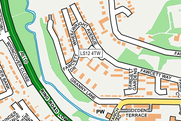 LS12 4TW map - OS OpenMap – Local (Ordnance Survey)