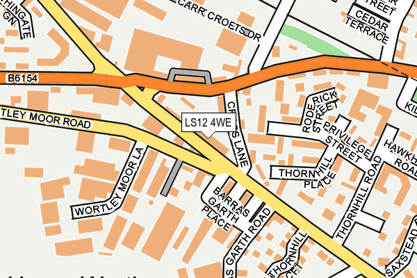 LS12 4WE map - OS OpenMap – Local (Ordnance Survey)