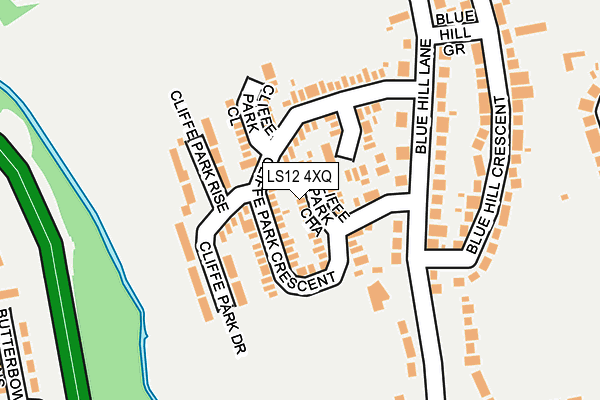 LS12 4XQ map - OS OpenMap – Local (Ordnance Survey)