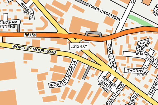 LS12 4XY map - OS OpenMap – Local (Ordnance Survey)