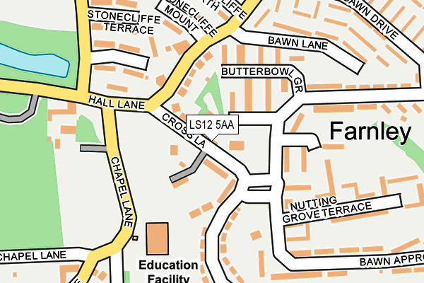 LS12 5AA map - OS OpenMap – Local (Ordnance Survey)