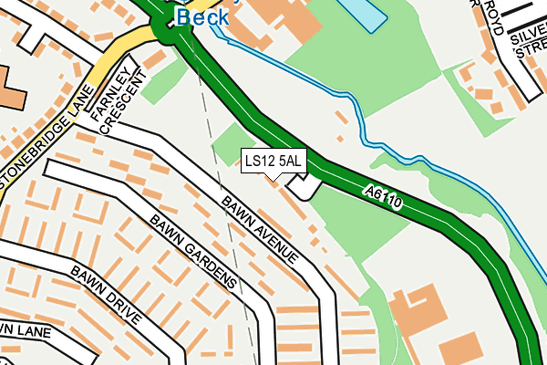 LS12 5AL map - OS OpenMap – Local (Ordnance Survey)