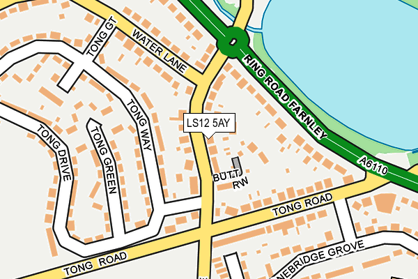 LS12 5AY map - OS OpenMap – Local (Ordnance Survey)