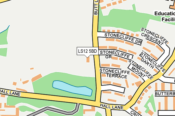 LS12 5BD map - OS OpenMap – Local (Ordnance Survey)