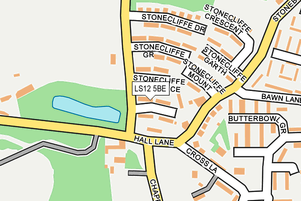 LS12 5BE map - OS OpenMap – Local (Ordnance Survey)