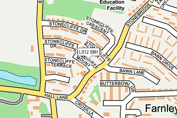 LS12 5BH map - OS OpenMap – Local (Ordnance Survey)