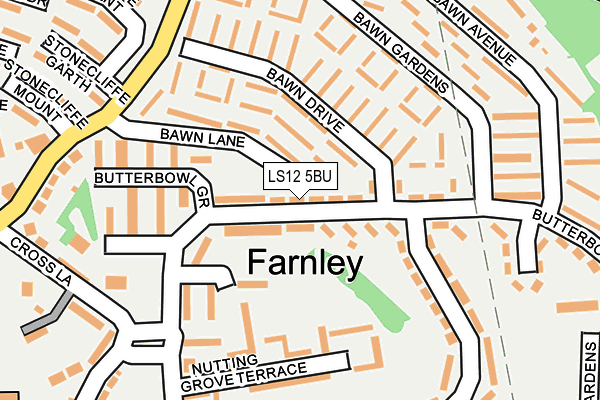 LS12 5BU map - OS OpenMap – Local (Ordnance Survey)