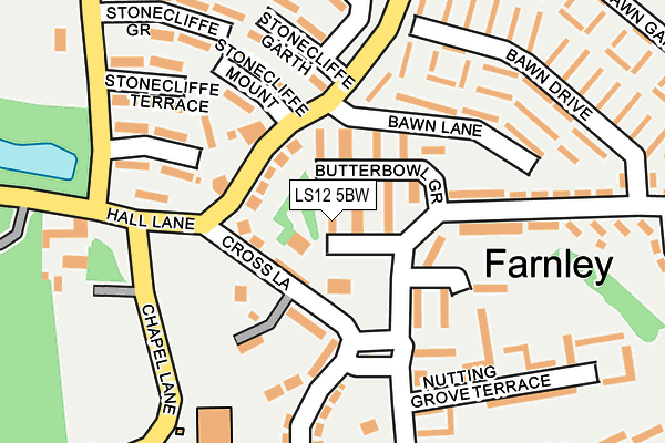 LS12 5BW map - OS OpenMap – Local (Ordnance Survey)