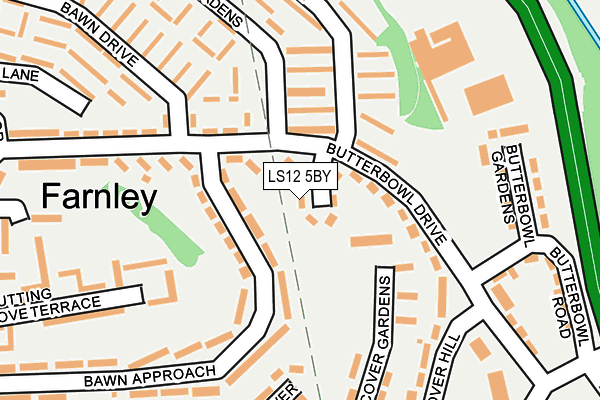 LS12 5BY map - OS OpenMap – Local (Ordnance Survey)