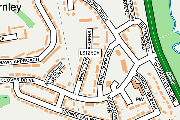 LS12 5DA map - OS OpenMap – Local (Ordnance Survey)