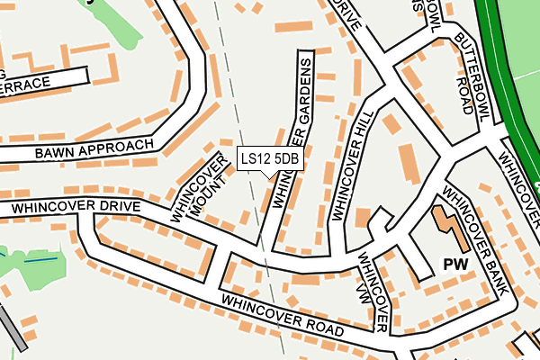 LS12 5DB map - OS OpenMap – Local (Ordnance Survey)