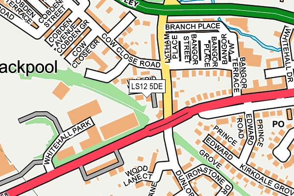LS12 5DE map - OS OpenMap – Local (Ordnance Survey)