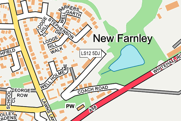 LS12 5DJ map - OS OpenMap – Local (Ordnance Survey)