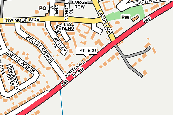 LS12 5DU map - OS OpenMap – Local (Ordnance Survey)