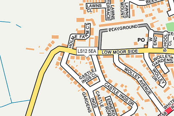 LS12 5EA map - OS OpenMap – Local (Ordnance Survey)