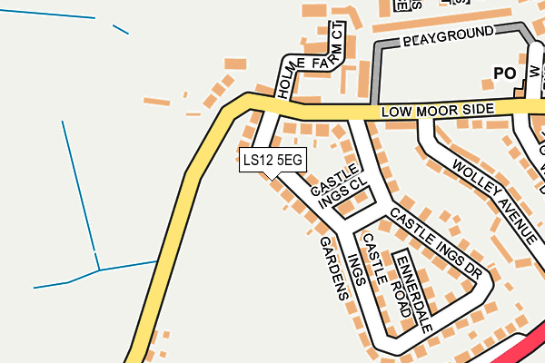 LS12 5EG map - OS OpenMap – Local (Ordnance Survey)