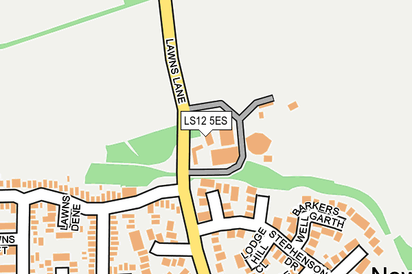 LS12 5ES map - OS OpenMap – Local (Ordnance Survey)