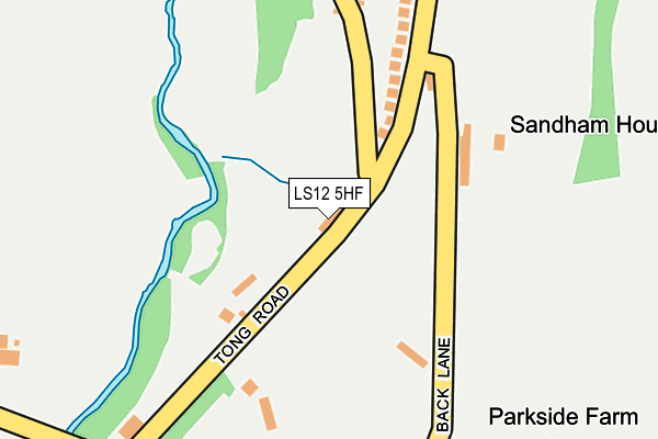 LS12 5HF map - OS OpenMap – Local (Ordnance Survey)