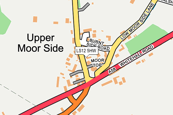 LS12 5HW map - OS OpenMap – Local (Ordnance Survey)