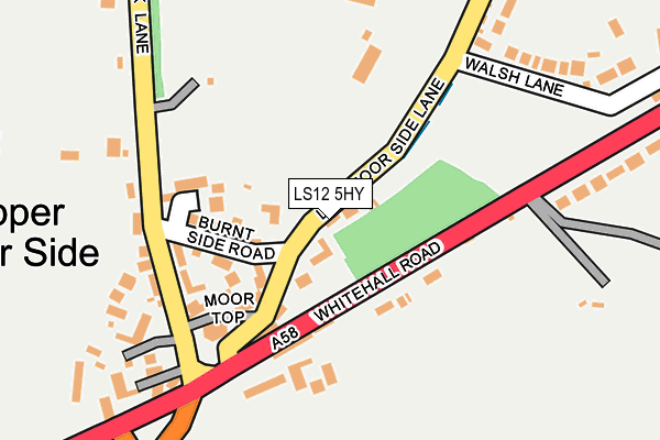 LS12 5HY map - OS OpenMap – Local (Ordnance Survey)