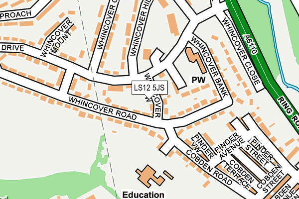 LS12 5JS map - OS OpenMap – Local (Ordnance Survey)