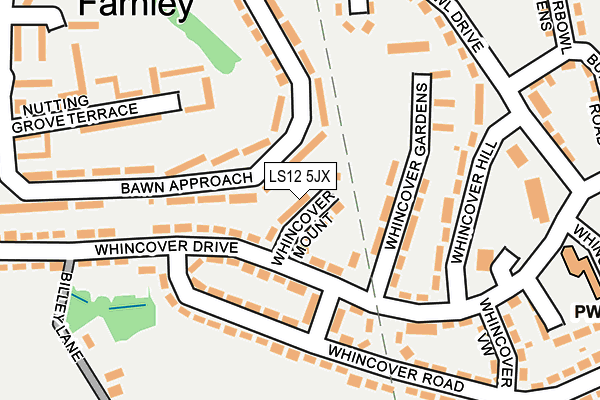 LS12 5JX map - OS OpenMap – Local (Ordnance Survey)